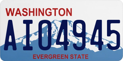 WA license plate AIO4945