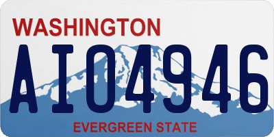 WA license plate AIO4946