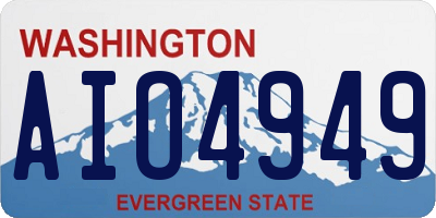WA license plate AIO4949