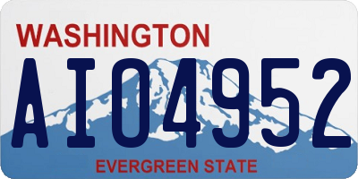 WA license plate AIO4952