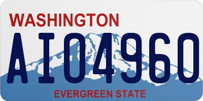 WA license plate AIO4960