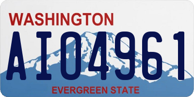 WA license plate AIO4961