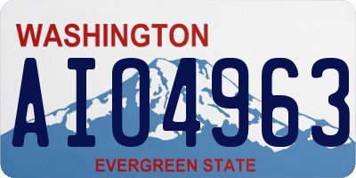 WA license plate AIO4963