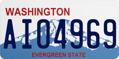 WA license plate AIO4969