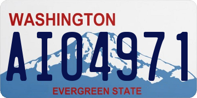 WA license plate AIO4971