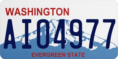 WA license plate AIO4977