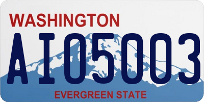 WA license plate AIO5003