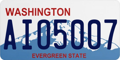 WA license plate AIO5007