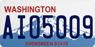 WA license plate AIO5009