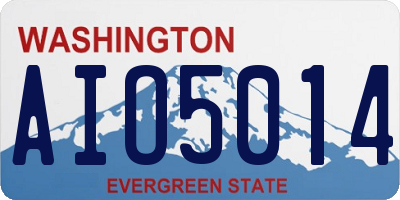 WA license plate AIO5014