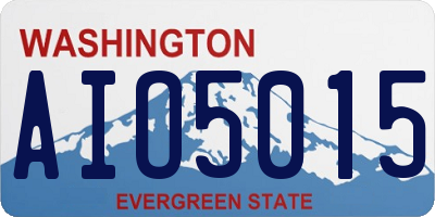WA license plate AIO5015