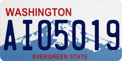 WA license plate AIO5019