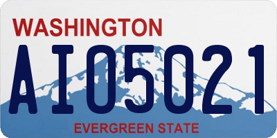 WA license plate AIO5021