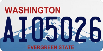 WA license plate AIO5026