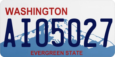WA license plate AIO5027