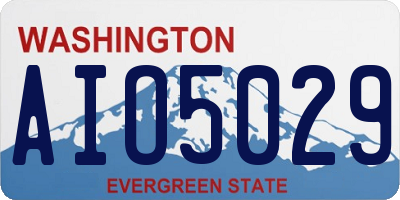 WA license plate AIO5029