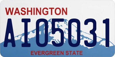 WA license plate AIO5031
