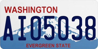 WA license plate AIO5038