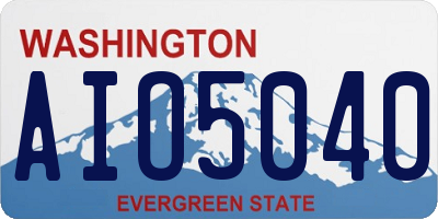 WA license plate AIO5040