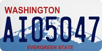 WA license plate AIO5047