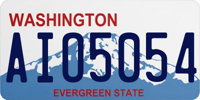 WA license plate AIO5054