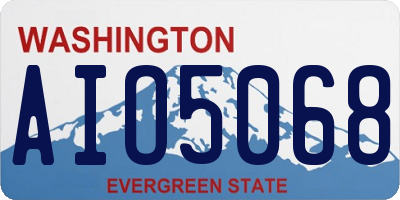 WA license plate AIO5068