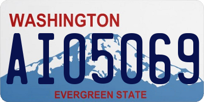 WA license plate AIO5069