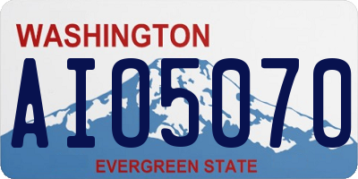 WA license plate AIO5070