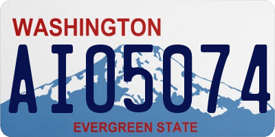 WA license plate AIO5074