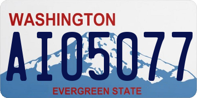 WA license plate AIO5077