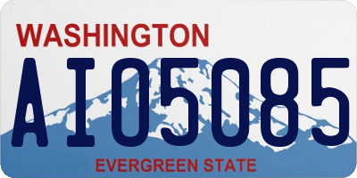 WA license plate AIO5085