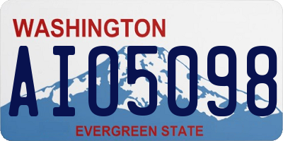WA license plate AIO5098