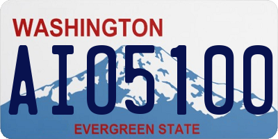 WA license plate AIO5100