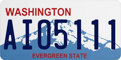 WA license plate AIO5111