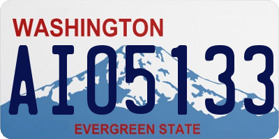 WA license plate AIO5133