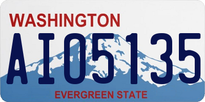 WA license plate AIO5135