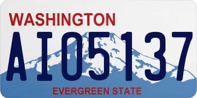 WA license plate AIO5137
