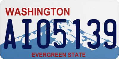 WA license plate AIO5139