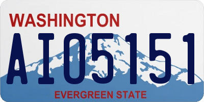 WA license plate AIO5151
