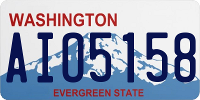 WA license plate AIO5158