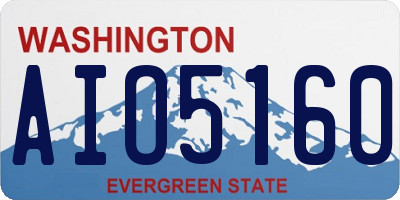 WA license plate AIO5160
