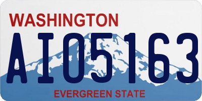 WA license plate AIO5163