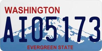 WA license plate AIO5173