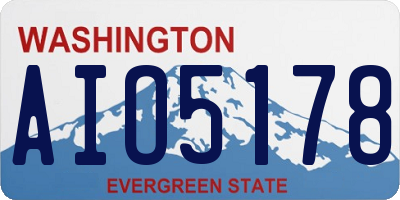 WA license plate AIO5178