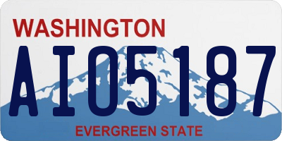 WA license plate AIO5187