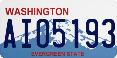 WA license plate AIO5193