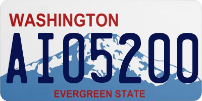 WA license plate AIO5200