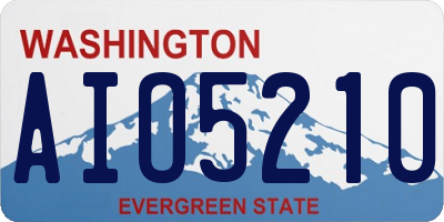 WA license plate AIO5210