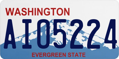 WA license plate AIO5224