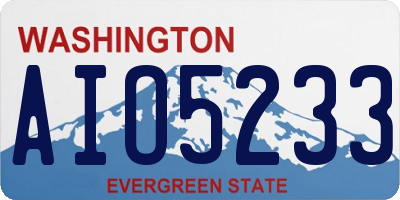 WA license plate AIO5233